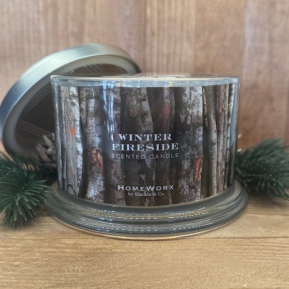 HomeWorx by Slatkin & Co Winter Fireside 18oz 4 Wick Candle - Picture 2 of 4